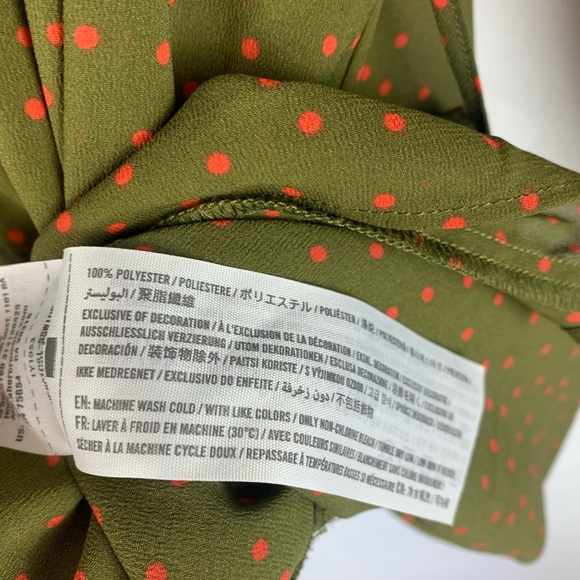 Olive Green Ruffle Blouse - Picture 7 of 7